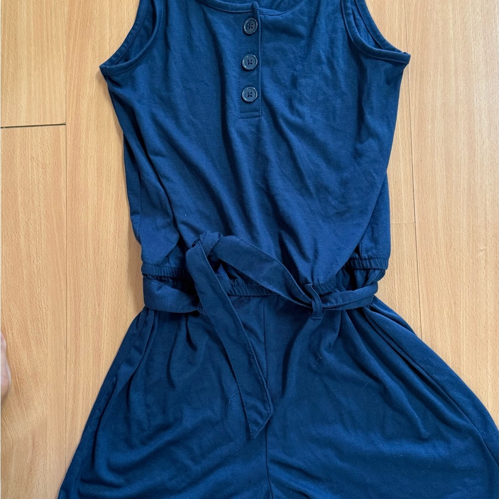 Wonderkids Dark Blue Buttoned Jumpsuit